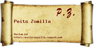 Peits Zomilla névjegykártya